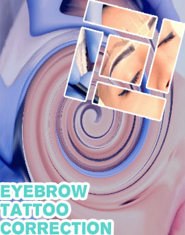 Eyebrow tattoo correction