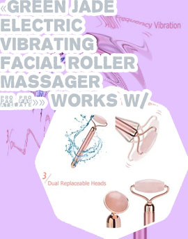 Rose quartz vibrating facial massager battery
